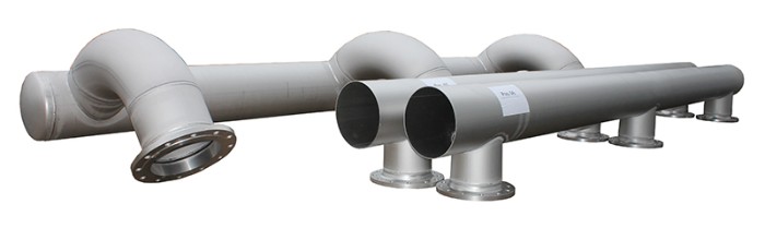 Edelstahl-Kühlwasserverteiler DN 350 Edelstahl-Kühlwasserverteiler DN 350